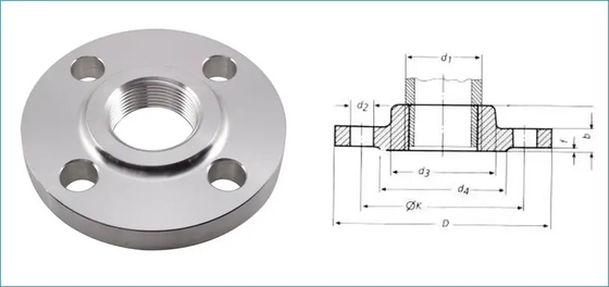 A105N 부낸표면 탄소강 NPT / BSPT 나사목 플랜지를 만드는 ASME B16.5