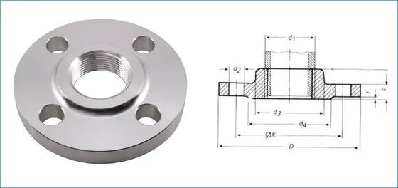 A105N 부낸표면 탄소강 NPT / BSPT 나사목 플랜지 ASME B16.5를 만들기